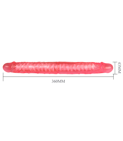 Dvostrani dildo - pink